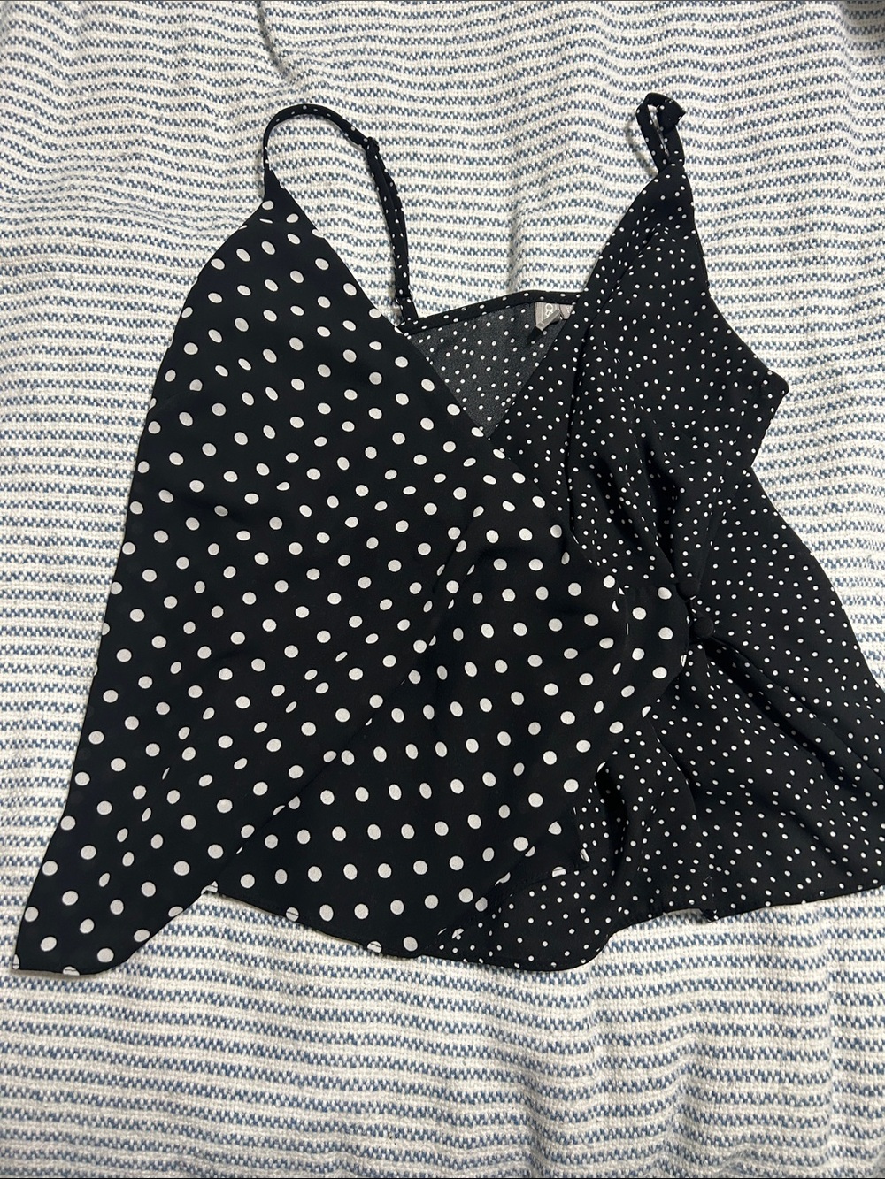 ASOS Black and White Polka Dot V-Neck Cami